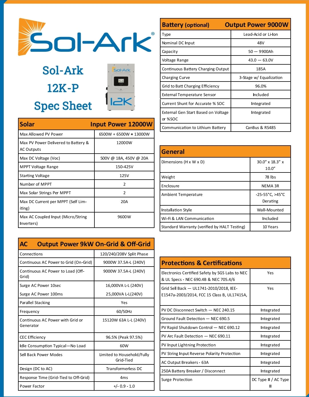 Sol-Ark 12kw